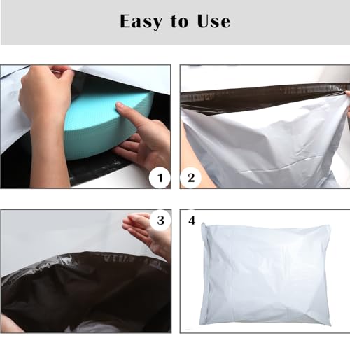 HENGBIRD 5 Stück Versandtüten Groß Versandtaschen 60x80 cm Versandbeutel Selbstklebend Blickdicht Shipping Bags Weiß Plastik Versandbeutel wasserdichte Versandtaschen Warensendung für Versand