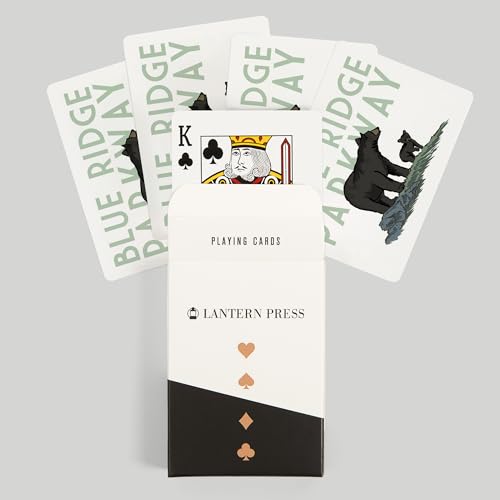 Lantern Press Blue Ridge Parkway, Black Bear and Cub, 52 cartas póker miniatura 6