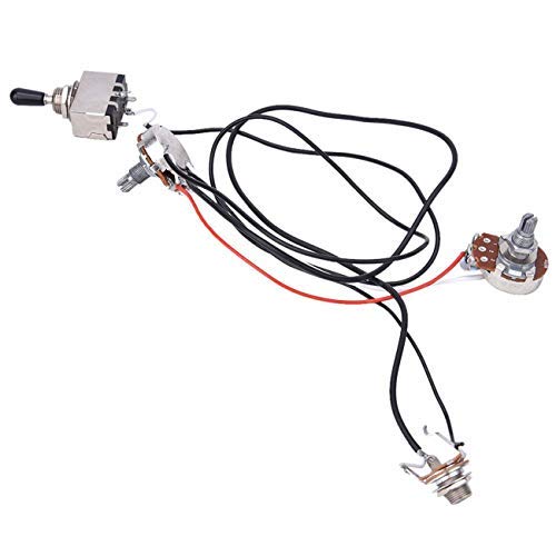 3 Way Guitar Wiring Harness Toggle Switch One Volume One Tone Jack for Electirc Guitar Bass