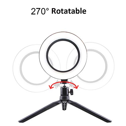 Idomeo Video Live Stream Makeup Photography Dimmable LED Selfie Ring Light with Stand - Thumbnail 7