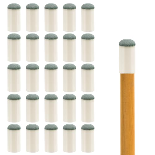 XIHIRCD 20stk Billard-Queue-Spitzen, 1,3x3cm Cue Tipps Ersatz Aufsteckbare Pool Queue Spitzen Billardtisch-Zubehör Billa...