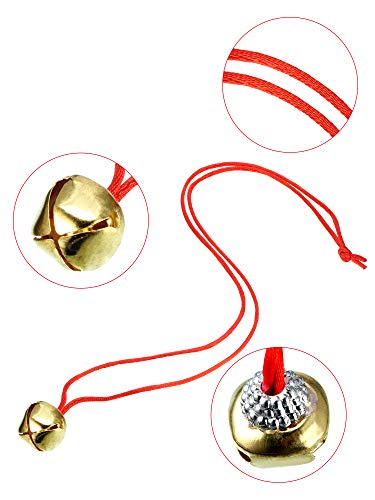 60 Packs Christmas Bell Necklace Large Gold Christmas Bell Necklace For Women Boys And Girls (Gold) #TOP6