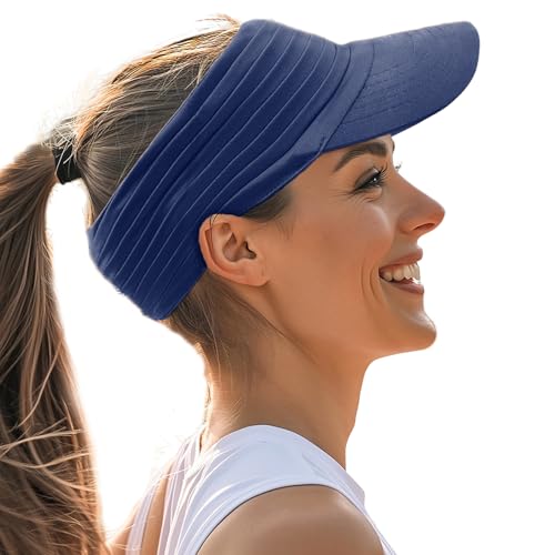 Image of Sports Sun Visor for Men Women UV Protection Lightweight Packable Stretchy Hats for Running, Tennis, Golf