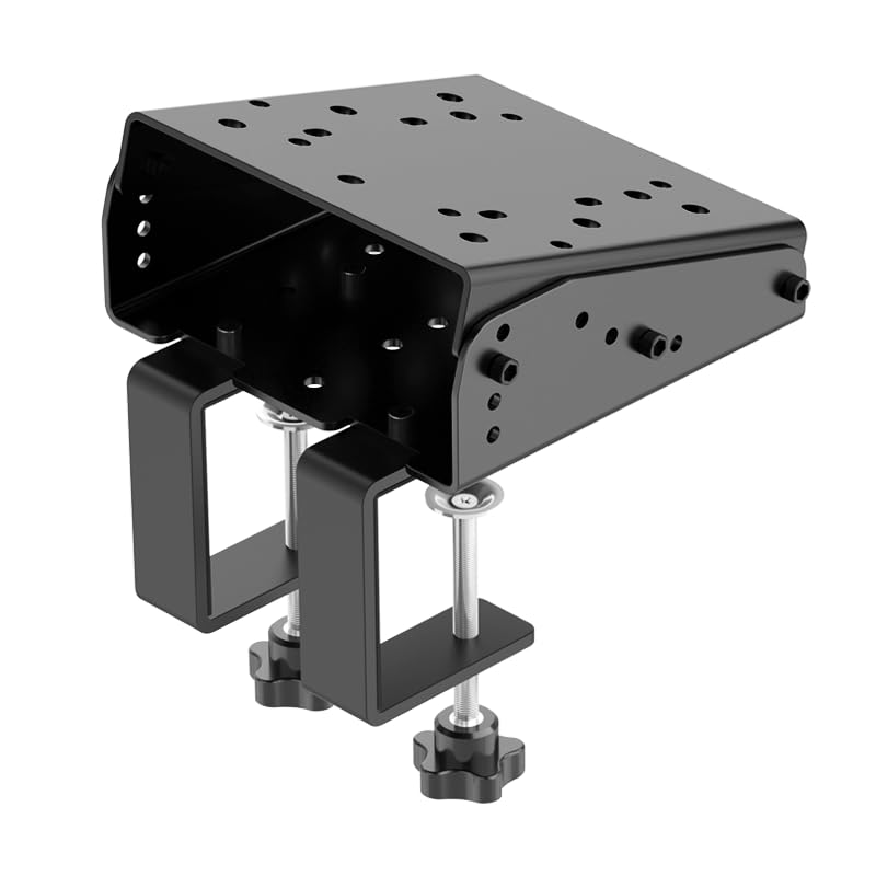 PXN Z9 Steering Wheel Desk Clamp, Adjustable Metal Sim Racing Wheel Mount, Desk & Racing Wheel Stand, Dual Lock, Aluminum Alloy, Compatible with VD4/VD6/VD10, R5/R9/R16/R21, CSL/DD1/DD2, G29/G923