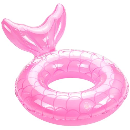 MoKo Inflatable Swimming Ring, Children Cute Pool Float Tube Decorations Swim Tubes Outdoor Pool Beach Water Floats Party Supplies Kids Floaties, Pink