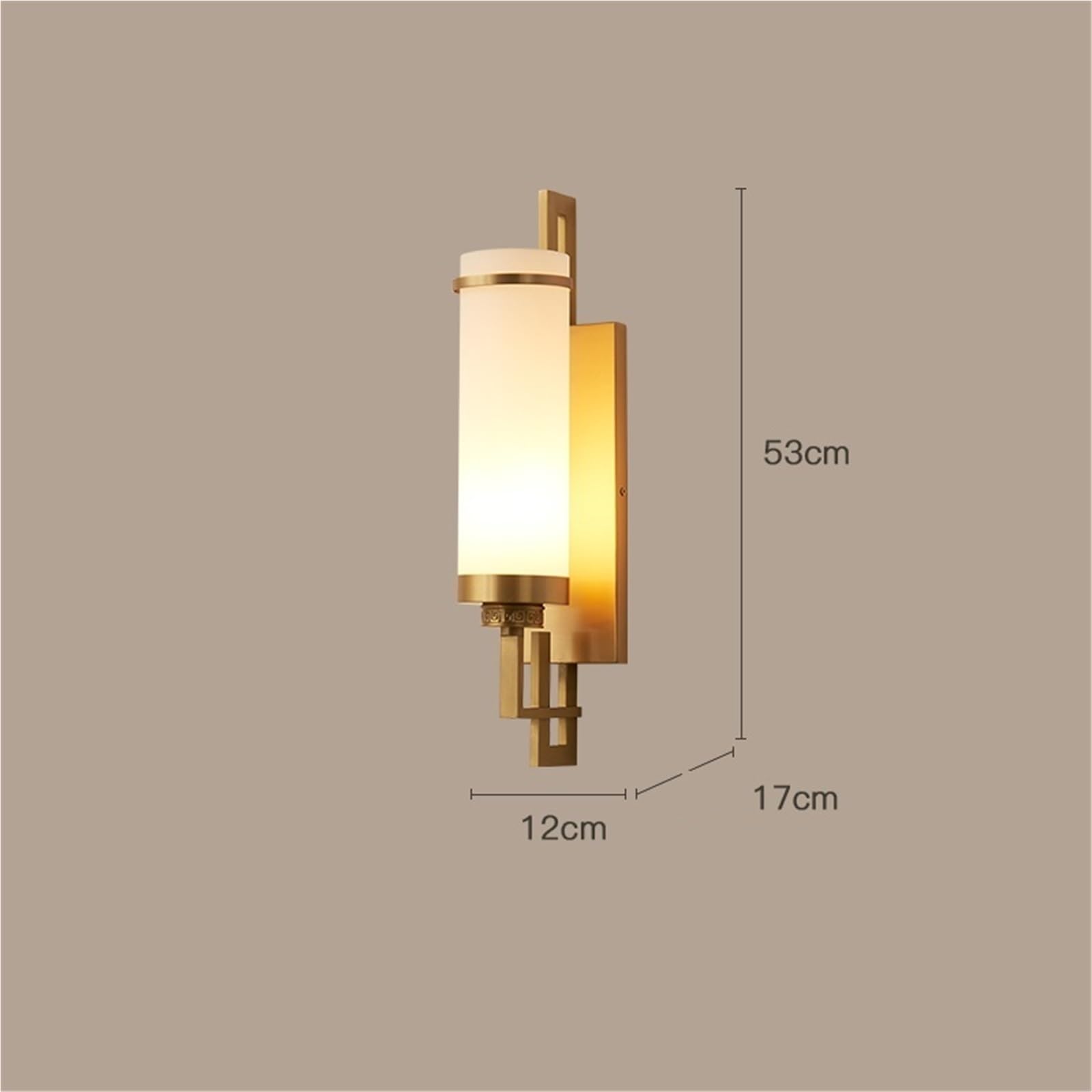 Lampa ścienna Miedziane kinkiety Szklany abażur Lampka nocna do salonu(Gold)