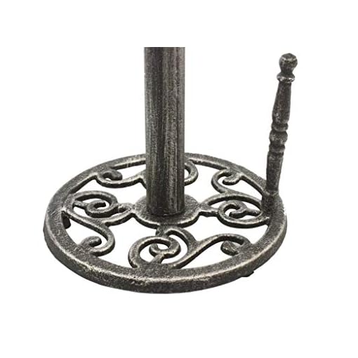 Antique Silver Cast Iron Mermaid Paper Towel Holder 16" - Cast Iron Mermaid - B - Image 4