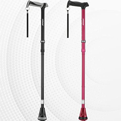 Rehand All Terrain Walking Cane Double Pack(Black & Red) Cover