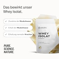 edubily® Whey Protein Isolat - Laktosefrei - Sehr gut lösliches Eiweißpulver ohne Kohlenhydrate & Zucker - Aus irischer Weidehaltung (750 g, Vanille mit Stevia) – Ansicht 2