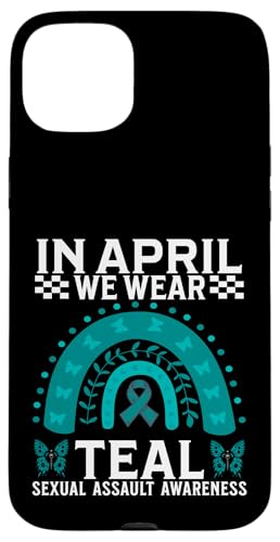 In April We Wear Teal Sexual Assault Awareness Gifts Women �X�}�z�P�[�X iPhone 15 Plus �p
