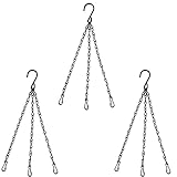 【Cadena colgante con clips】 Colgante Cadenas de Cestas ，La maceta en el árbol y arréglala, la instalación es simple y rápida. Al mismo tiempo, el clip facilita el ajuste de la longitud, para combinar decoraciones de diferentes alturas y brindar un efecto de suspensión ideal.