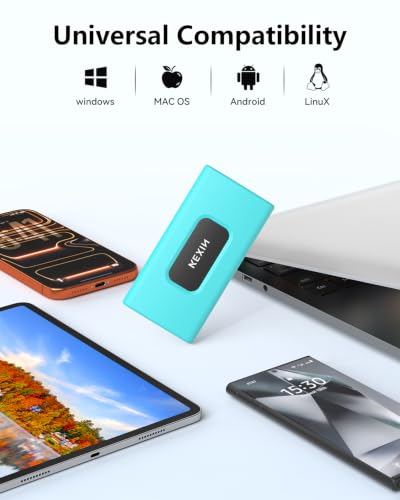 Image of KEXIN 256GB External SSD Hard Drive USB 3.1 Type-c Portable Solid State Drive 256G, up to 500MB /s for PC Mac Android Game Console