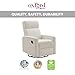 Oxford Baby Layton Manual Upholstered Glider Recliner Rocking Chair 360° Swivel for Nursery and Living Room – Cream