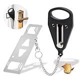 Portable Door Lock, Door Locker Home Security for Travel, Door Stopper for Airbnb, Hotel, Apartment, Bedroom, Extra Lock for Additional Privacy and Safety to Prevent Unauthorized Entry