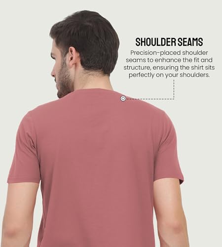 Image of Freecultr Truly Classic Organic Men's Cotton T-Shirt | Solid Round Neck Half Sleeve | Plain Stylish t Shirts | Regular Fit | Casual Comfortable T Shirt for Man