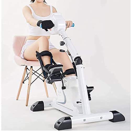 Image of Electric Pedal Machine with Adjustable Resistance, Recumbent Exercise Bike Arm and Leg Pedal Exerciser, Rehabilitation Training Equipment with Led Monitor