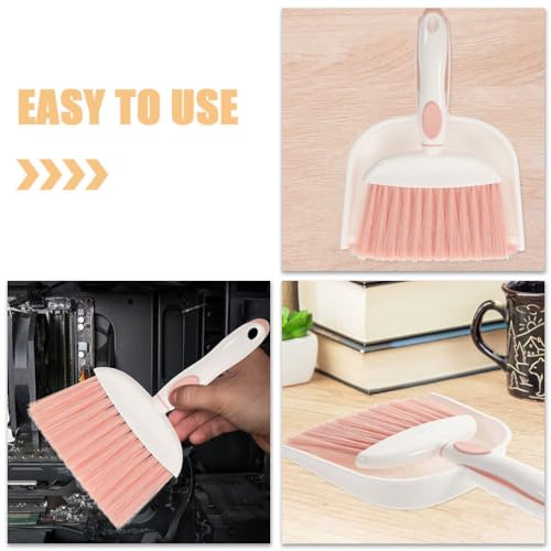 Alipis 1set Broom and Dustpan Ergonomic Small Cleaning Brush Lightweight Material for Efficient Home Car Use for Dust Dirt and Debris Removal Tight Spaces