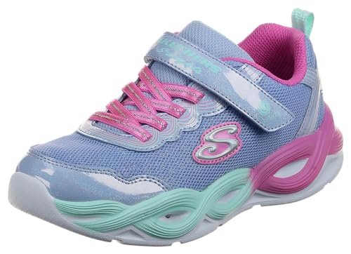 Baskets Skechers Girls en maille lilas et finitions multicolores pour fille