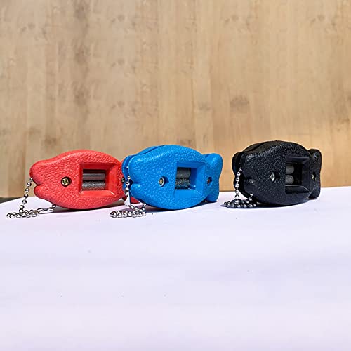 Ochine Ice Skates Blade Grinder Stone Skate Sharpener Ice Skates Blade Sharpener Skate Edge Blade Hand-Held Skate Sharpening Tool with Keychain for Figure Skating Blades Ice Hockey Skates