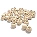 SUNTQ Macrame Craft Sets 80pcs-Assorted Macrame 50PCS Wooden Beads and 30PCS Wood Rings Set for DIY Crafts and Macrame