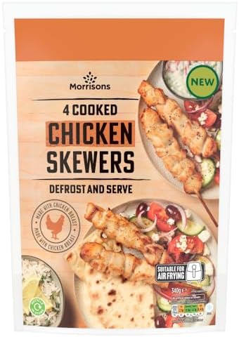 Morrisons 4 Cooked Chicken Skewers 340g