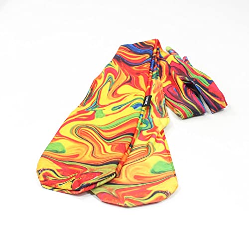 Poi chaussette colorée en nylon extensible 66 cm au design psychédélique vibrant