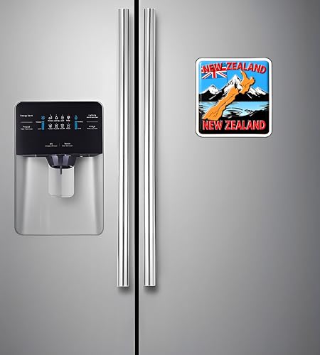Image of Gift Me Bazar Country Fridge Magnet for Home Kitchen Refrigerator Door Stylish Decor Multicolored Souvenir Gift | Country Theme MDF Wooden Fridge | Souvenir Travel Magnets (New Zealand Fridge Magnet)