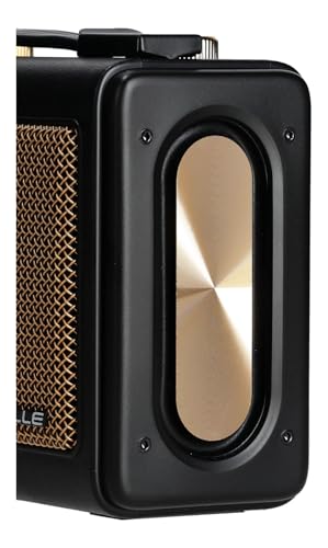 Image of Rockville GlideTone Vintage Portable & Home Bluetooth Speaker Black /Gold