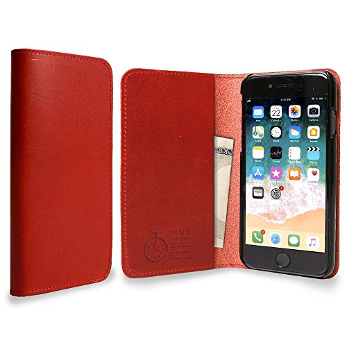 iPod touch 第6世代 ケース 手帳型 本革 栃木レザー 国産 マグネットなし ベルトなし 薄型 カバー (レッド) apple