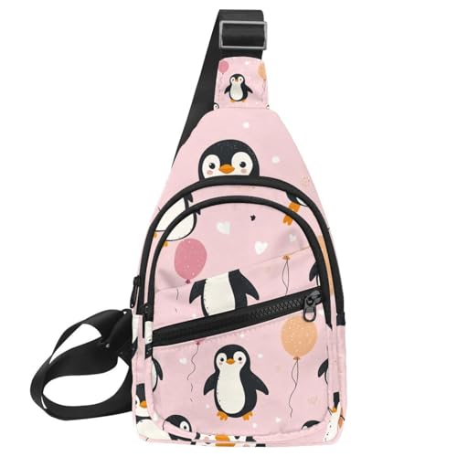 Bolsos cruzados de pingüinos: mochila bandolera casual unisex con correa ajustable