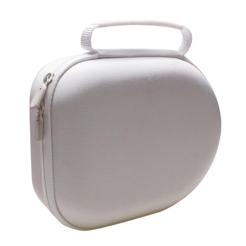 Image of Headphone Headset Case Compatible with Audio-Technica ATH-M20x /JBL /Raycon /Soundcore Anker /Sony /Beats /JLab /TOZO /Logitech /BERIBES /KVIDIO Headphones, Large Headphone Case Hard Shell(White)