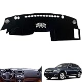 Kakash Custom Interior Accessories for Infiniti FX35 FX45 FX50 2003 2004 2005 2006 2007 2008 Dashboard Cover Mat Dash Covers Reduces Glare Eliminates Cracking Protector Sunshade No Glare(Black edge)