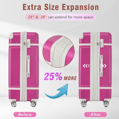 Hardshell Luggage Sets, Pink As Shown, One Size2