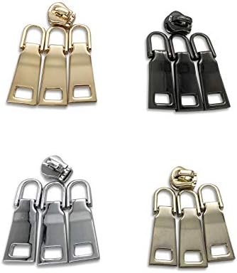 Xpeciall 16pcs Zipper Pulls Universal Zipper Repair Parts Replacement Jacket,Coat,Luggage,Backpack,Handbag(4 Color)