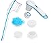 Spin Spa Body Brush in White … (Deluxe Set 2 Handheld Units with 8 Attachments)
