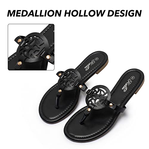 katliu Women's Flat Sandals Flip Flop Sandals Comfortable Dressy Thong Sandals2
