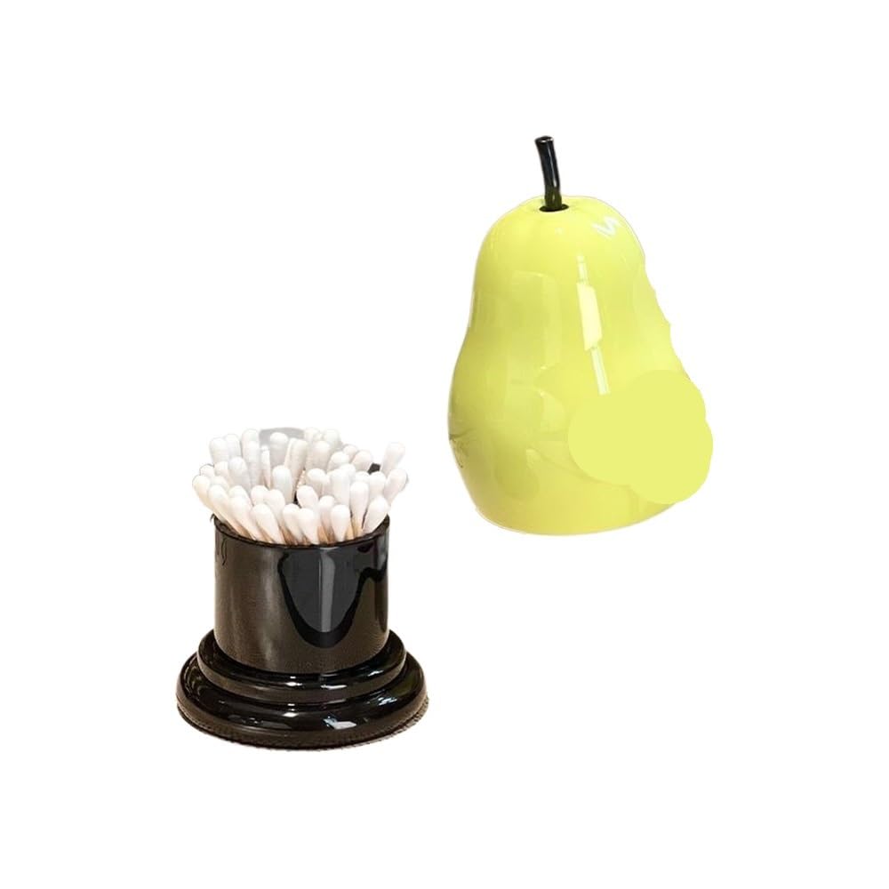 Tianshengqi Pear Toothpick Holder, Household Cotton Swab Box, Dental Floss Storage