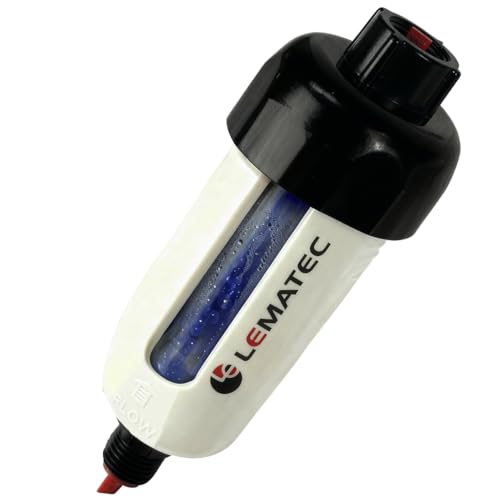 LE LEMATEC Air Dryer for Compressor with Replaceable Desiccant Element, Water Separator for Air Compressor Up to 150 PSI, Removes Moisture & Contaminants, Compatible with Pneumatic Tools ZN312-D-C1