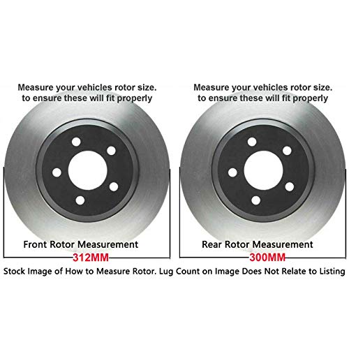 Image of Detroit Axle - Brake Kit for BMW 328I Xdrive X1 328Xi, Drilled & Slotted Brakes Rotors Ceramic Brake Pads Replacement: 12.28'' inch Front Rotor and 11.81'' inch Rear Rotor