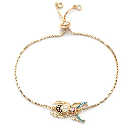 Cadena ajustable de circonitas cubicas con brillo pavé continuo para hombre y mujer