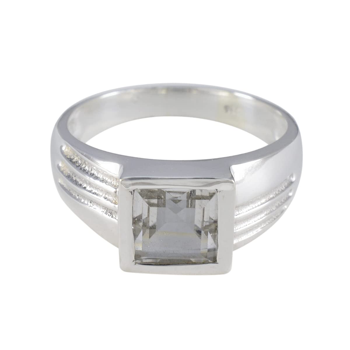 Anneau quartz en cristal véritable argent 925 cadeau idéal mixte