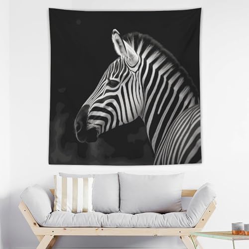 Tapisserie murale esthétique de chambre style zèbre pour créer un coin cosy