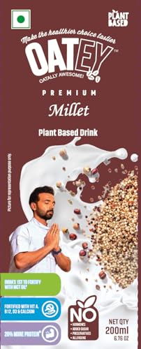 Image of Oatey Assorted Variety Pack - 8-Pack, Includes Barista, Millet (1 each), Chocolate, Coffee and Kesar Badam Oat Milk(2 each) - Unsweetened, Dairy Alternative, Heart-Friendly, Eco-Friendly inch