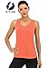 ICTIVE Workout Tank Tops for Women Sleeveless Yoga Tops for Women Mesh Racerback Backless Running Gym Shirts Neon Orange S