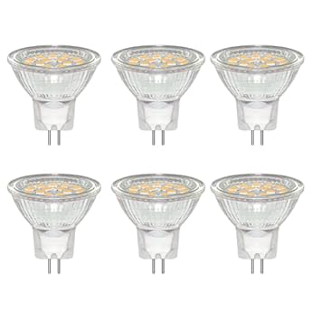Foto di Caldarax 6 Pezzi Lampadine Spot GU4 LED 3W, 35 * 35mm, Bianco Caldo 3000K, Equivalente a Lampada Alogena 20W 30W, 300LM, AC/DC 12V-24V, Fascio 120°, con Vetro Protettivo Trasparente, Non Dimmerabile