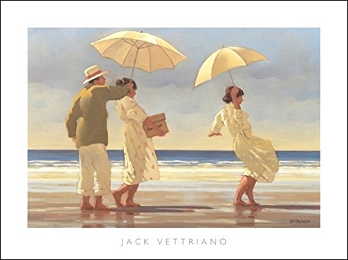 Affiche Illustree Poster Vettriano "The Picnic Party Art Print in Offset cm.60 x 80 Cod.038060 Original Copy produced by Jack Vettriano All Prints with Text Info Opera Guarantee Of Authorised Edition
