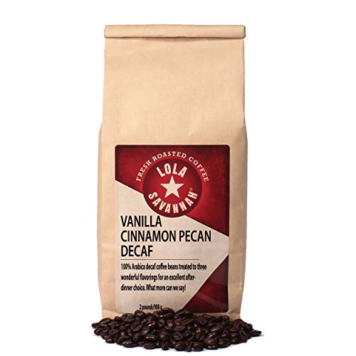 Lola Savannah Vanilla Cinnamon Pecan Whole Bean Decaf Coffee, 2lb
