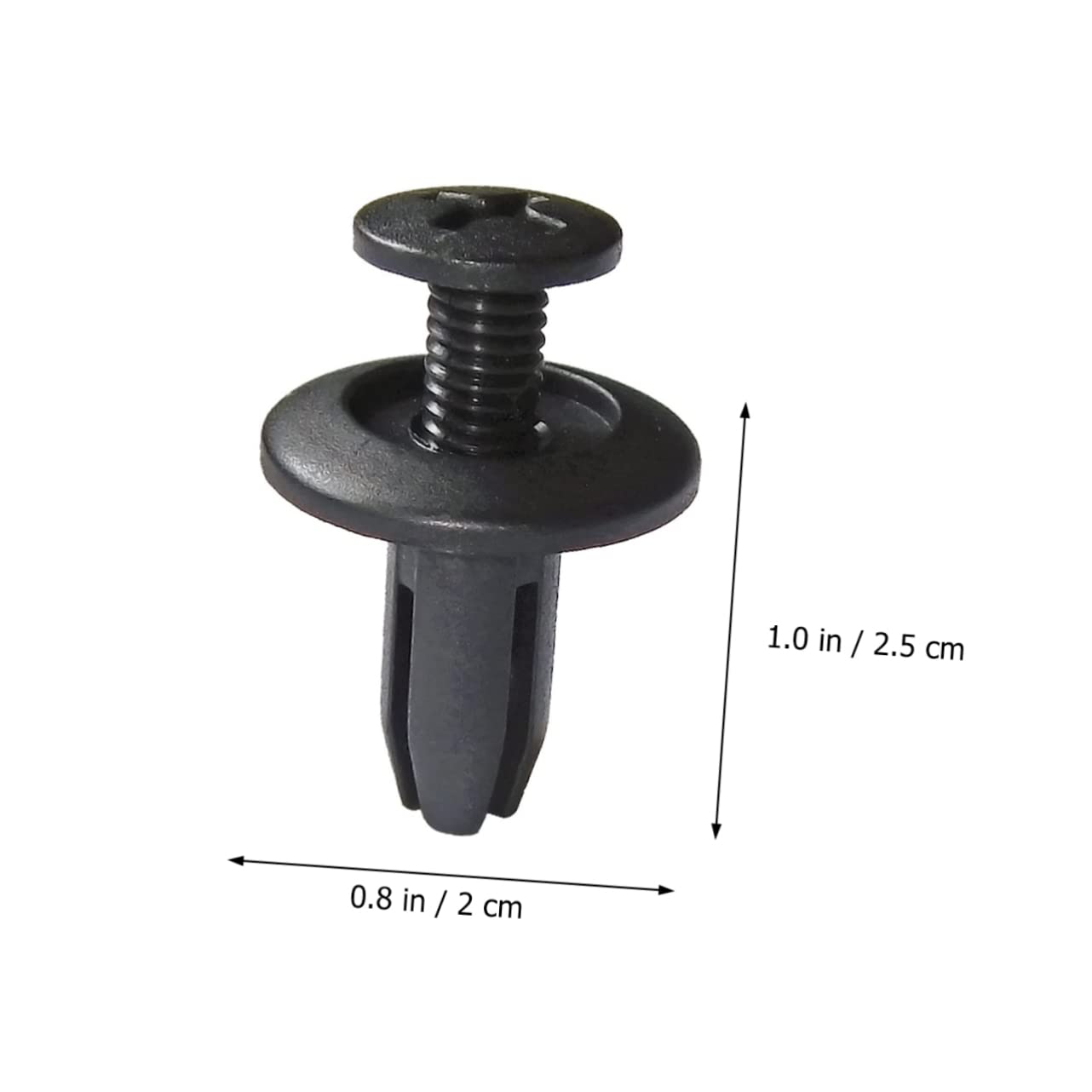 50Pcs Black Plastic Push Rivet Clips for Auto Bumper Fixation