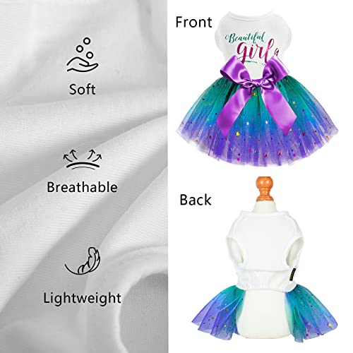 Dog Dress Dog Dresses For Small Dogs Girl Mesh Puppy Dress Summer Dog Clothes Yorkie Chihuahua Teacup Outfits Clothing Apparel Pet Cat Princess Dress Dog Birthday Outfit #TOP6