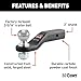 CURT 45331 Trailer Hitch Mount with 2-5/16-Inch Ball, Fits 2-Inch Receiver, 15,000 lbs, 2-In Drop